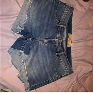 blue low rise shorts